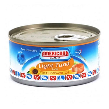 Americana Light/Medium Tuna In Sunflower Oil 185g