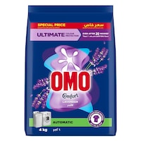 OMO Automatic Lavender Detergent Powder 4kg – Ultimate Colour Protection Even After 20 Washes