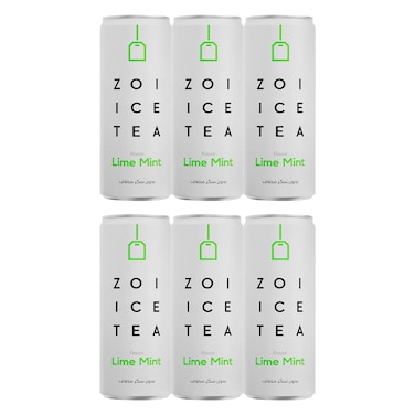 Zoi Ice Tea Lime &amp; Mint 320ml x6