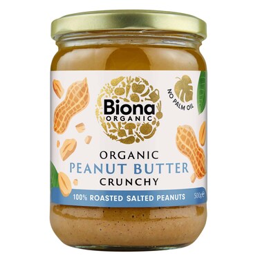 Biona Organic Crunchy Peanut Butter 500g