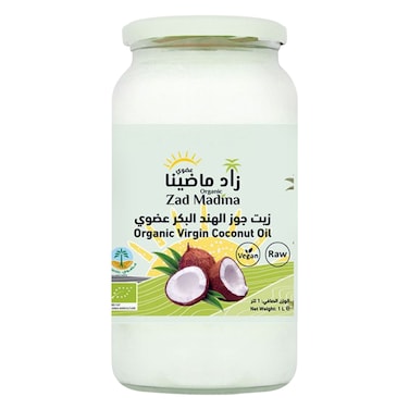 زاد ماضينا زيت جوز هند عضوي بكر 1 لتر