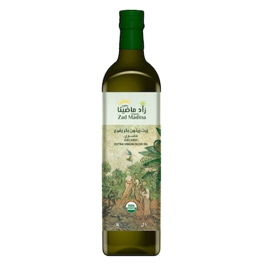 زاد ماضينا – زيت زيتون عضوي بكر ممتاز – 1 لتر