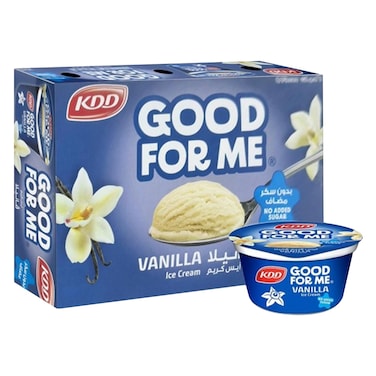 كـي دي دي آيس كريم فانيليا بدون سكر مضاف – 167 مل × 6