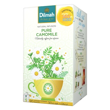 Dilmah - Tea Natural Infusion Camomile Tea Caffeine Free, 20 Tea Bags