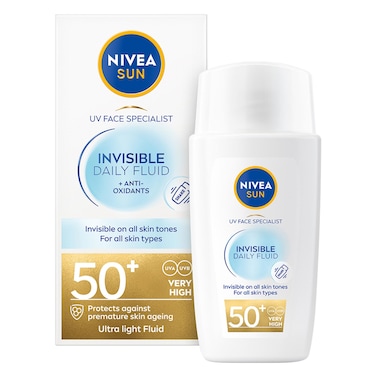نيفيا واقٍ من الشمس للوجه بعامل حماية من الأشعة فوق البنفسجية 50، 40 مل
