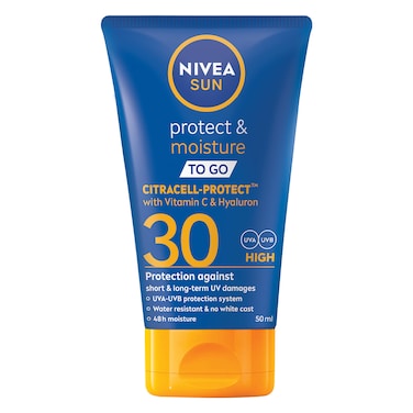 نيفيا - صن بروتكت آند مويسشر تو جو - لوشن واقي شمس - SPF 30 - حماية عالية من أشعة UVA - ترطيب لمدة 48 ساعة - مقاوم للماء - 50 مل