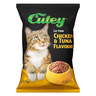 كيوتي أكل قطط بنكهة الدجاج والتونة – 1.5 كجم