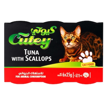 Cutey Cat Food Tuna with Scallop 25g x6
