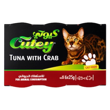 Cutey Cat Food Tuna with Crab 25g x6