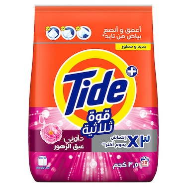 تايد مسحوق بلمسة داوني نسيم الزهور لنظافة وإشراقة، 3.5 كجم