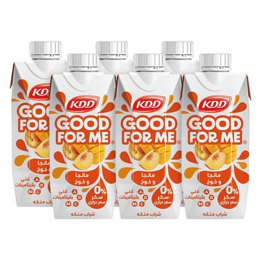KDD Mango &amp; Peach Drink 250ml x6