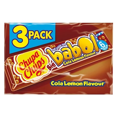 Chupa Chups Babol Soft Bubble Gum Cola &amp; Lemon 3 Pack 82.8g