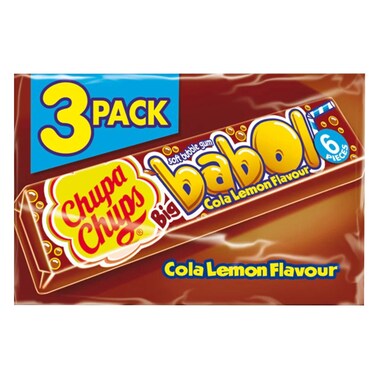 شوبا شوبس بابول علك طري (كولا وليمون) 3 عبوات 82.8 جرام