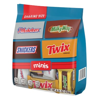 Mars Minis Chocolate Bars Sharing Size - Snickers, Twix, Milky Way &amp; 3 Musketeers - 235g