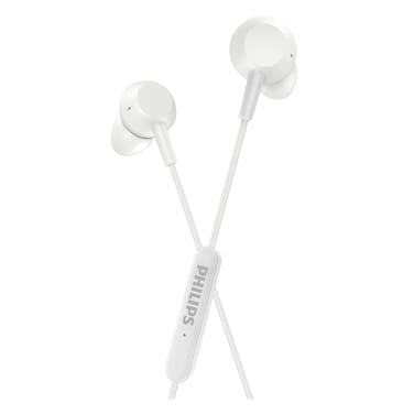 Philips Wired In-Ear Headphones, White &ndash; TAE5008WT