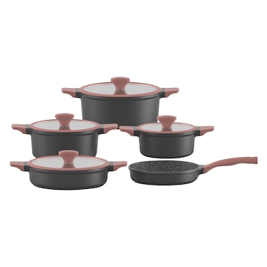 Perfect Granite Cooking Set &ndash; 9 Pieces &ndash; 5 mm Thick