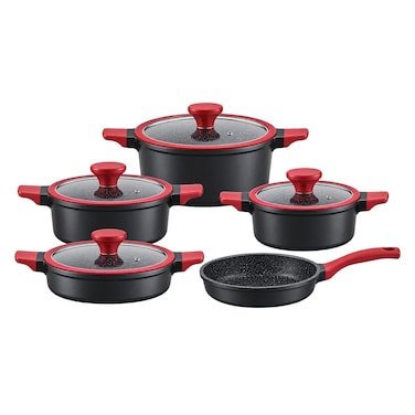 Perfect Granite Cooking Set &ndash; 9 Pieces &ndash; 5 mm Thick