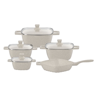 Perfect Granite Cooking Set &ndash; 9 Pieces &ndash; 4 mm Thick