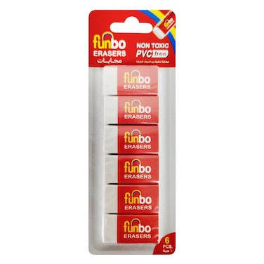 Funbo Eraser Small 6 Pieces
