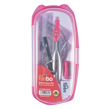 Funbo - Kidz Stationery Set 8 Pieces Pink