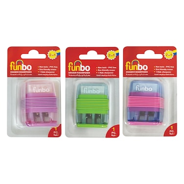 Funbo - Sharpener 2 Holes + Eraser