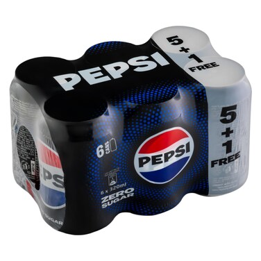 Pepsi Cola Zero Can 315ml x 6