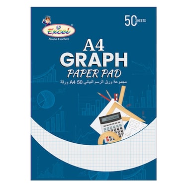 دفتر ورق رسم بياني – A4 – 50 ورقة – 70 جرام