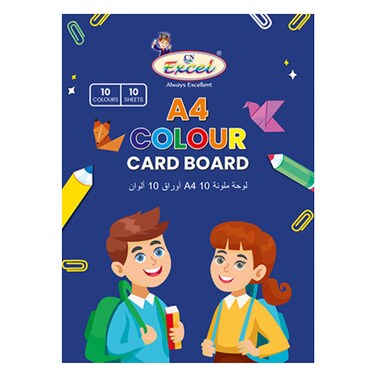 لوح ملون – A4 – 10 ورقات – 10 ألوان
