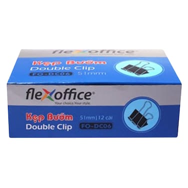 FlexOffice Double Clip 25mm &ndash; 12 Pieces
