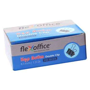 FlexOffice Double Clip 41mm &ndash; 12 Pieces