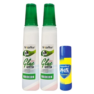 FlexOffice Combo Kit &ndash; 2 Liquid Glue + 1 Glue Stick