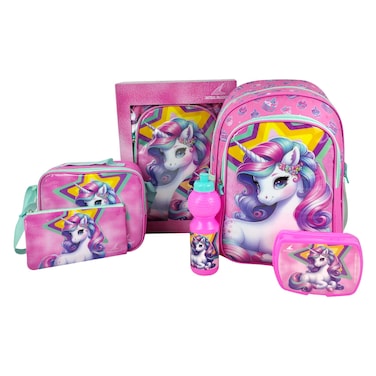 Royal Falcon 5-in-1 School Bag Set &ndash; Star Design &ndash; 16" Backpack