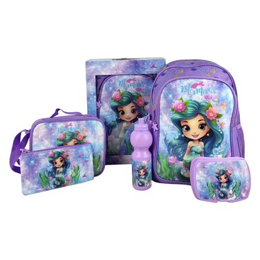 Royal Falcon 5-in-1 School Bag Set &ndash; Mermaid &ndash; 16" Backpack
