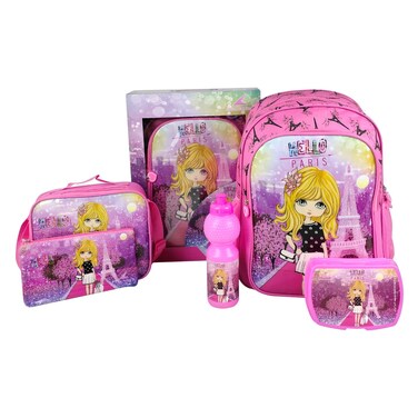 Royal Falcon 5-in-1 School Bag Set &ndash; Hello Paris &ndash; 16" Trolley