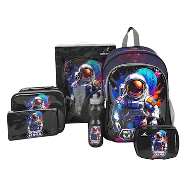 Royal Falcon 5-in-1 School Bag Set &ndash; Super Mars Theme &ndash; 16&Prime; &ndash; Backpack