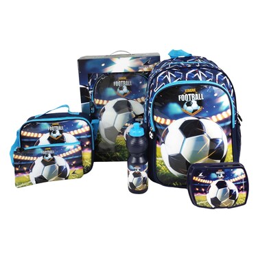 Royal Falcon 5-in-1 School Bag Set &ndash; Football &ndash; 16" Backpack