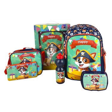 Royal Falcon 5-in-1 School Bag Set &ndash; Happy Pup Theme &ndash; 16&Prime; &ndash; Backpack