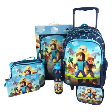 Royal Falcon 5-in-1 School Bag Set &ndash; Blox Friends Theme &ndash; 16&Prime; &ndash; Trolley