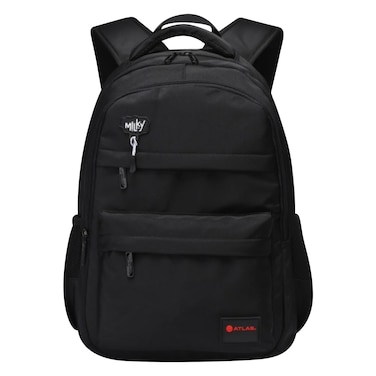 أطلس - حقيبة ظهر مقاس 16 إنش أسود وأحمر
