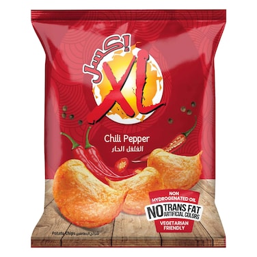 إكس إل – رقائق بطاطس بنكهة الفلفل الحار – 250 جرام