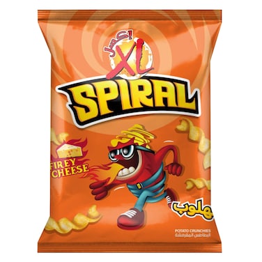 إكس إل مقرمشات حلزونية بطعم الجبنة الحارة 150 جرام