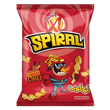 إكس إل مقرمشات حلزونية بطعم الفلفل الحار 150 جرام