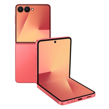 Samsung Galaxy Z Flip7 Smartphone, 256 GB, Coral Red, Single SIM, 12 GB RAM, 5G
