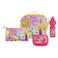 Disney Princess 5-in-1 School Trolley Set with Lunch Bag, Pencil Case, Lunch Box &amp; Water Bottle &ndash; 16 inch, (Assorted Colors Selected Randomly)