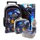 DC Batman Elegant 5 in 1 School Set, 16 Inch Trolley Bag with Lunch Bag, Pencil Case, Lunch Box, and Water Bottle