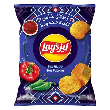 ليز رقائق البطاطس بابريكا حارة 45 جرام
