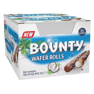 Bounty Coconut Wafer Rolls 23.4g x36