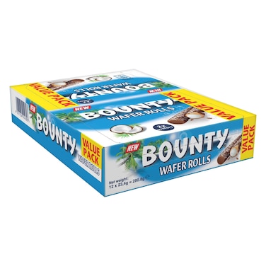 Bounty Coconut Wafer Rolls 23.4g x12