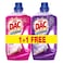 DAC Floor Cleaner &amp; Gold Disinfectant Cleaner, 1 L Rose + 1 L Lavender, Promo Pack