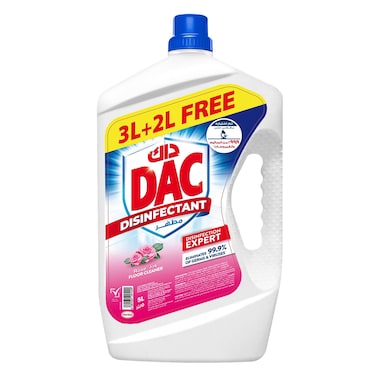 Dac Floor Cleaner &amp; Disinfectant 5L Rose Promo Pack